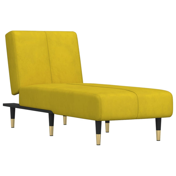 Chaise Longue in Velluto Giallocod mxl 70638