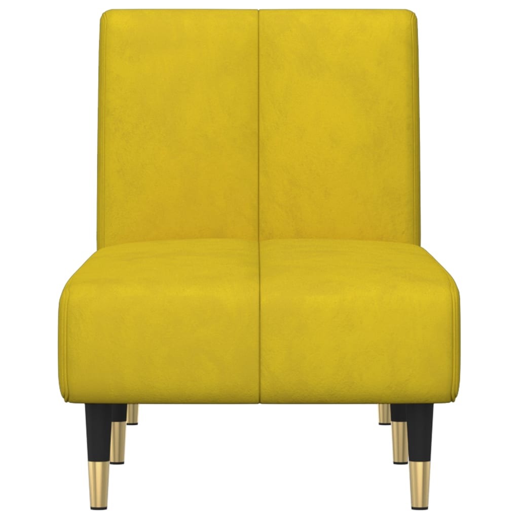 Chaise Longue in Velluto Giallo 352797