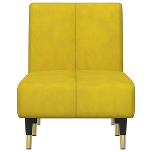 Chaise Longue in Velluto Giallo 352797
