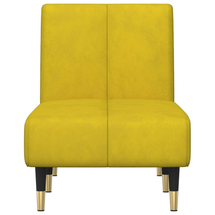 Chaise Longue in Velluto Giallo 352797