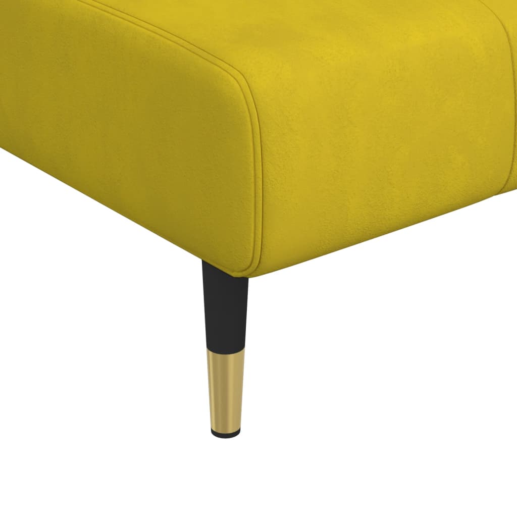 Chaise Longue in Velluto Giallo 352797