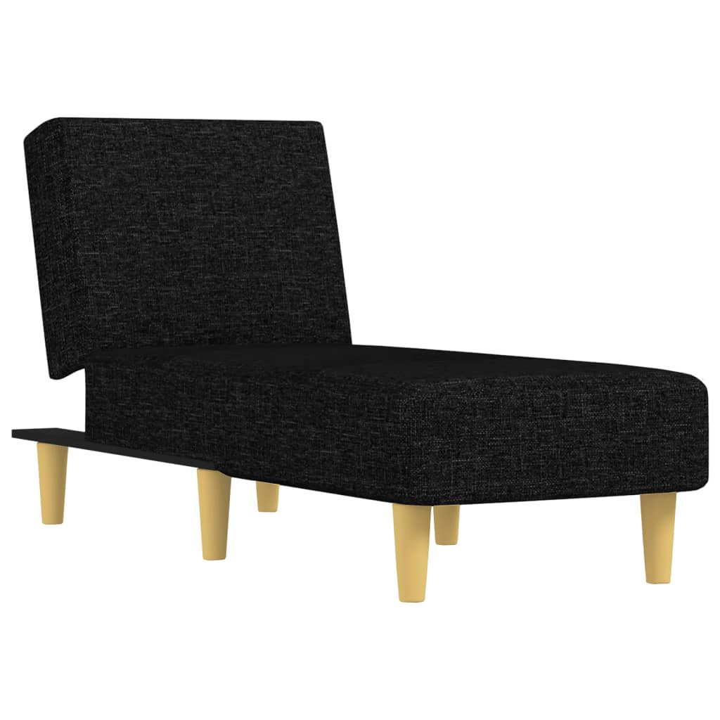 Chaise Longue in Tessuto Nero 352800