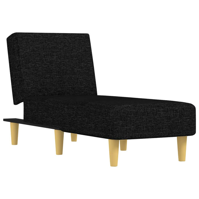 Chaise Longue in Tessuto Nero 352800