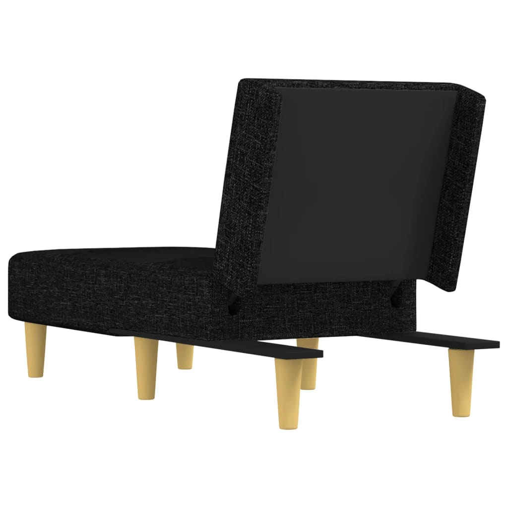 Chaise Longue in Tessuto Nero 352800