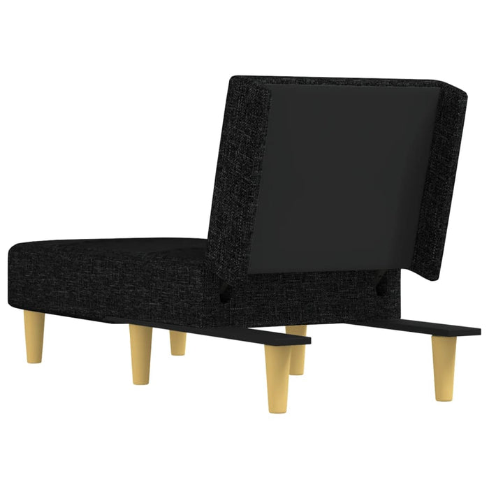 Chaise Longue in Tessuto Nero 352800