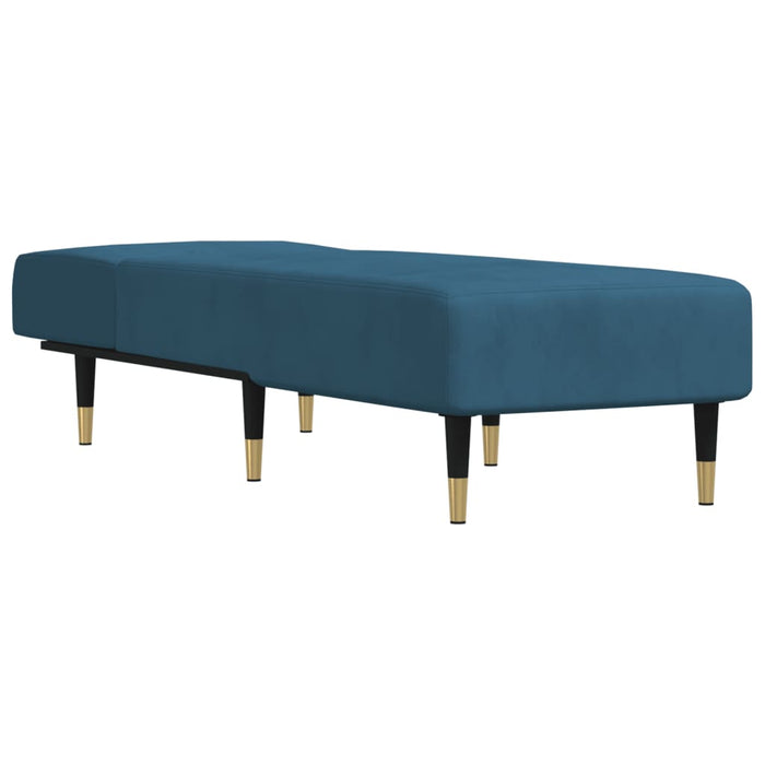Chaise Longue in Velluto Blu 352801