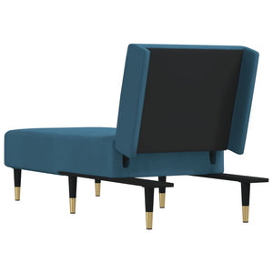 Chaise Longue in Velluto Blu 352801