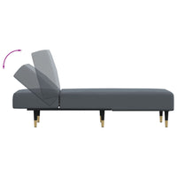 Chaise Longue in Velluto Grigio Scuro 352803