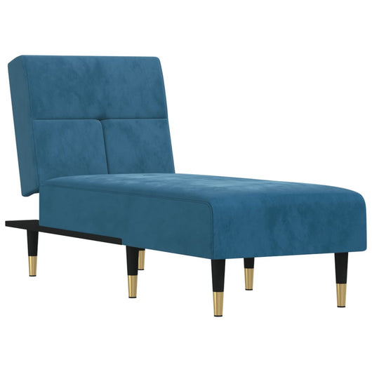 Chaise Longue in Velluto Blu 352807