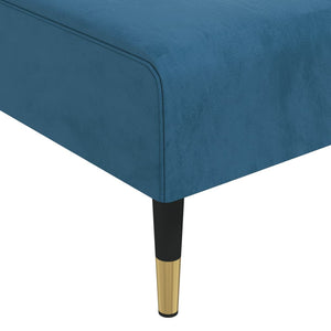 Chaise Longue in Velluto Blu 352807