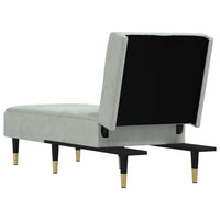 Chaise Longue in Velluto Grigio Chiaro 352808