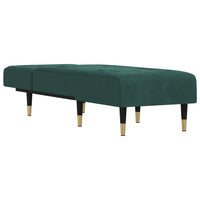 Chaise Longue in Velluto Verde Scuro 352810