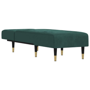 Chaise Longue in Velluto Verde Scuro 352810