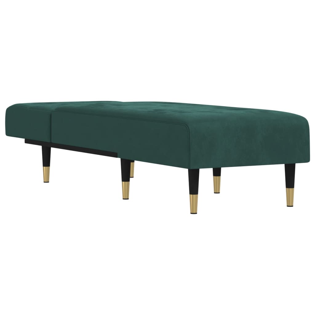 Chaise Longue in Velluto Verde Scurocod mxl 94634