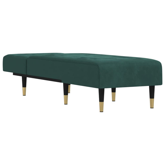 Chaise Longue in Velluto Verde Scurocod mxl 94634