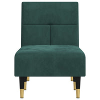 Chaise Longue in Velluto Verde Scuro 352810