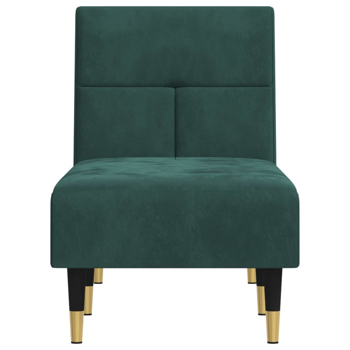 Chaise Longue in Velluto Verde Scuro 352810
