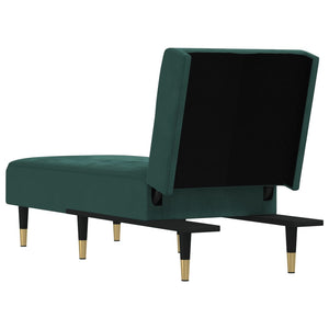Chaise Longue in Velluto Verde Scuro 352810