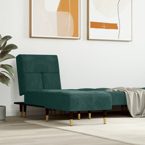 Chaise Longue in Velluto Verde Scuro 352810