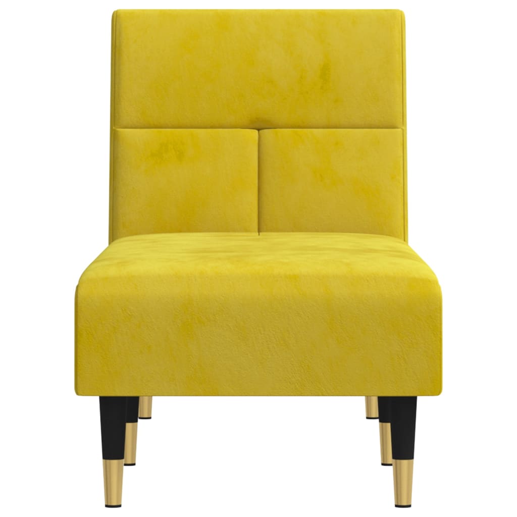 Chaise Longue in Velluto Giallo 352812
