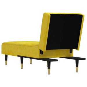 Chaise Longue in Velluto Giallo 352812