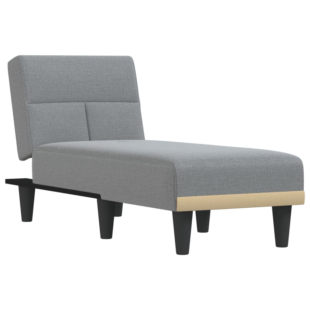 Chaise Longue in Tessuto Grigio Chiaro 352813