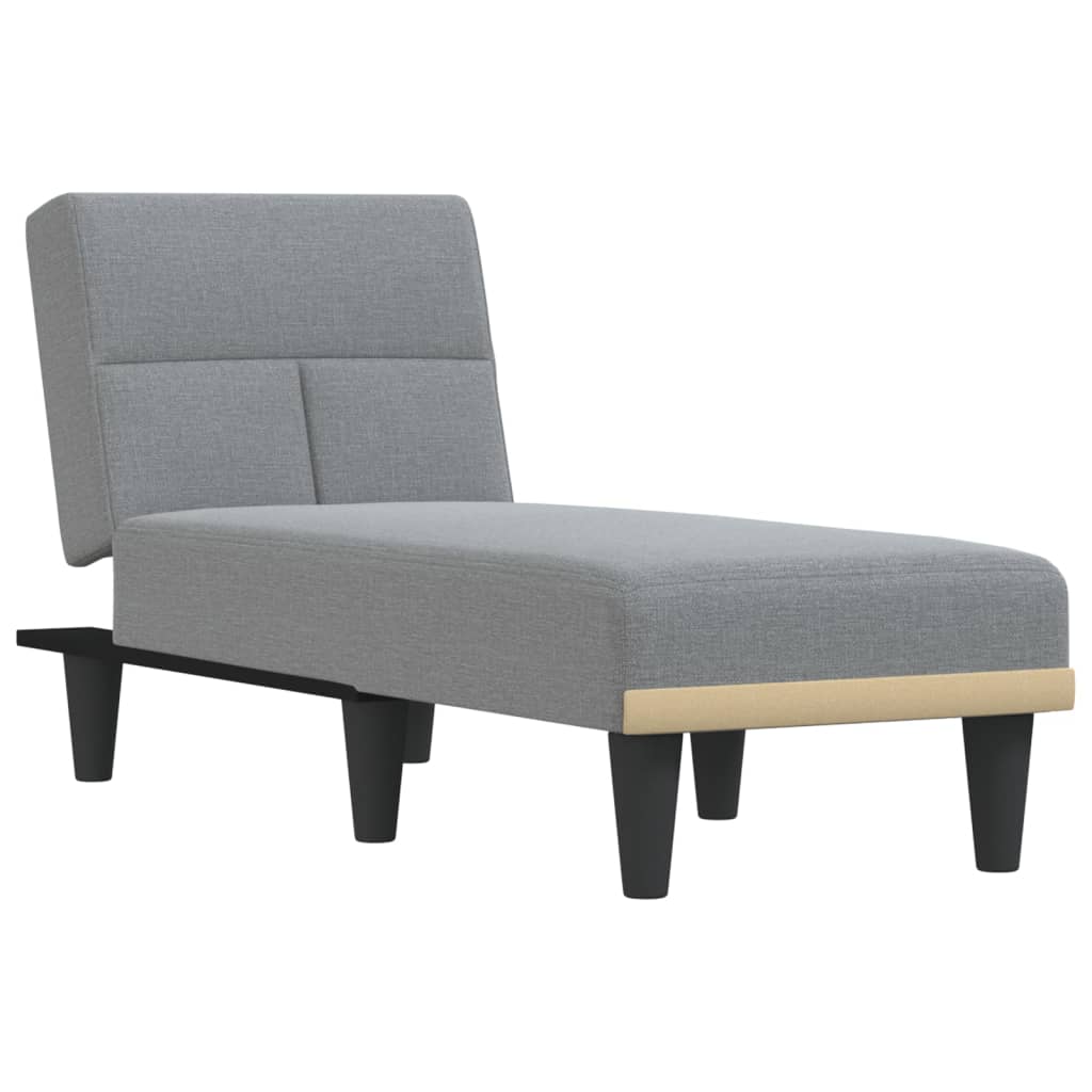 Chaise Longue in Tessuto Grigio Chiaro 352816