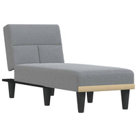Chaise Longue in Tessuto Grigio Chiaro 352816