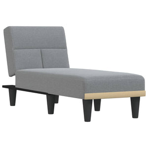 Chaise Longue in Tessuto Grigio Chiaro 352816