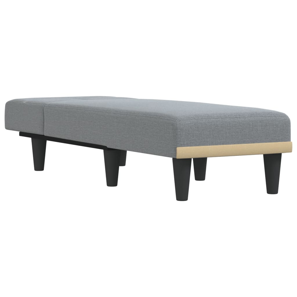 Chaise Longue in Tessuto Grigio Chiaro 352816