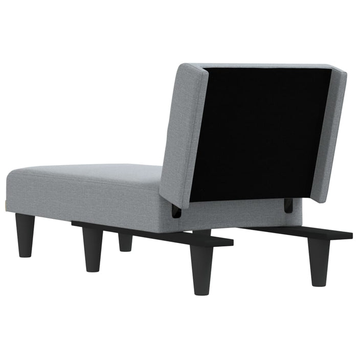 Chaise Longue in Tessuto Grigio Chiaro 352816