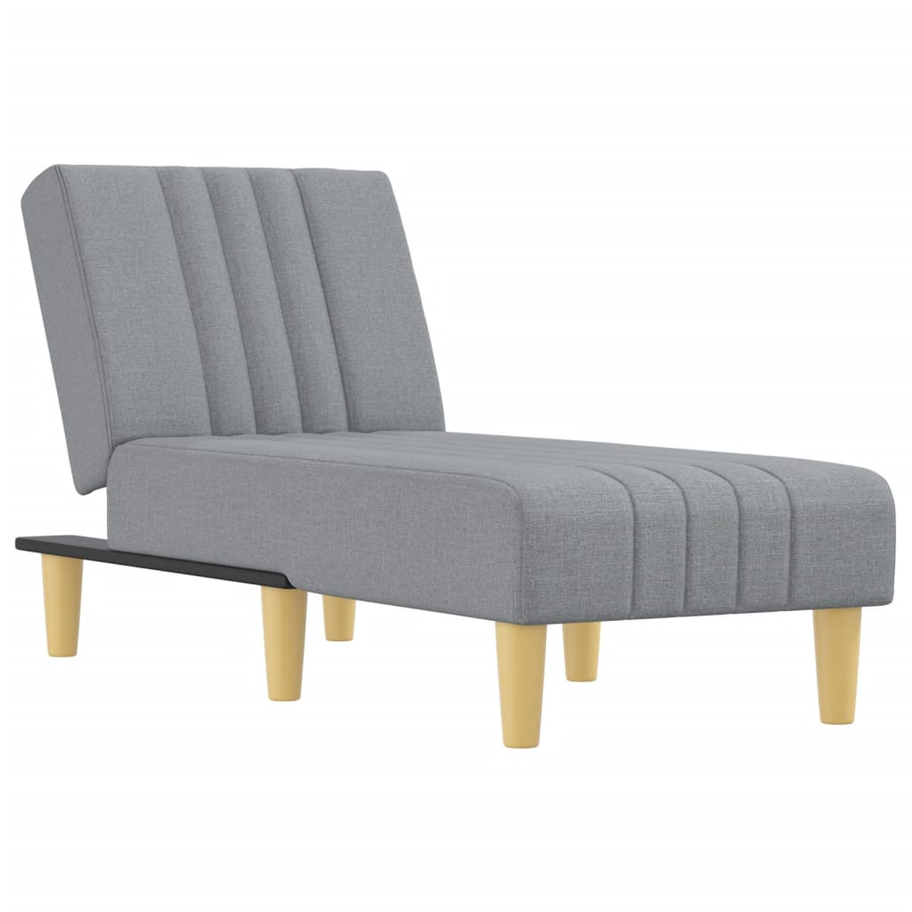 Chaise Longue in Tessuto Grigio Chiaro 352819