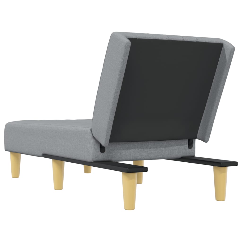 Chaise Longue in Tessuto Grigio Chiaro 352822