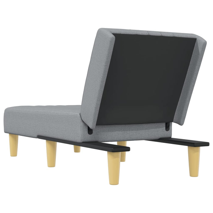 Chaise Longue in Tessuto Grigio Chiaro 352822