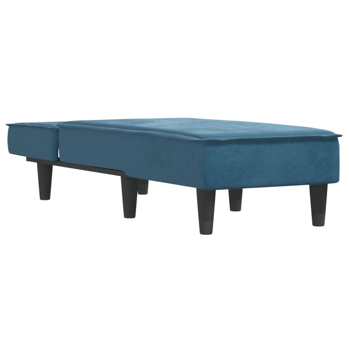 Chaise Longue in Velluto Blu 352834