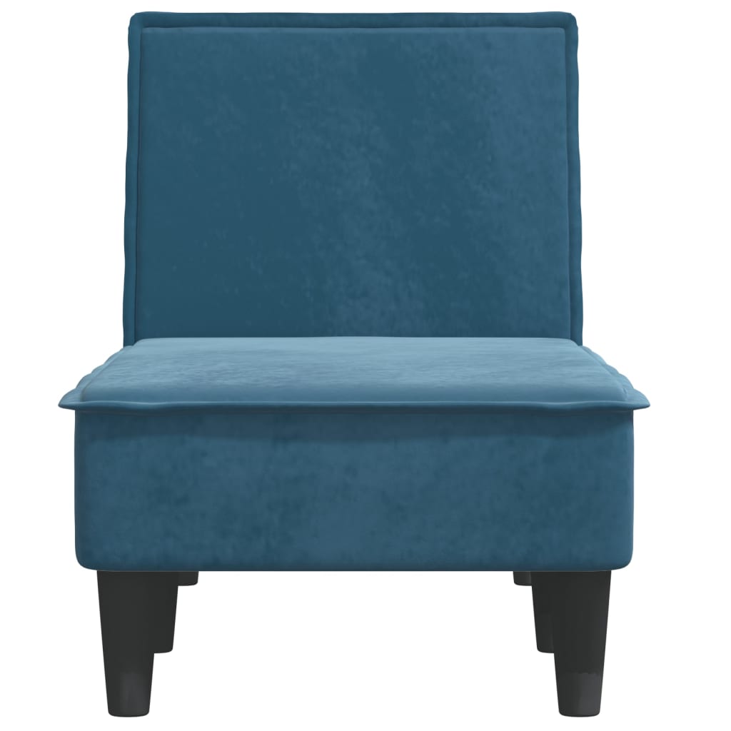 Chaise Longue in Velluto Blu 352834