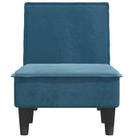 Chaise Longue in Velluto Blu 352834