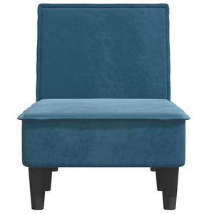 Chaise Longue in Velluto Blu 352834
