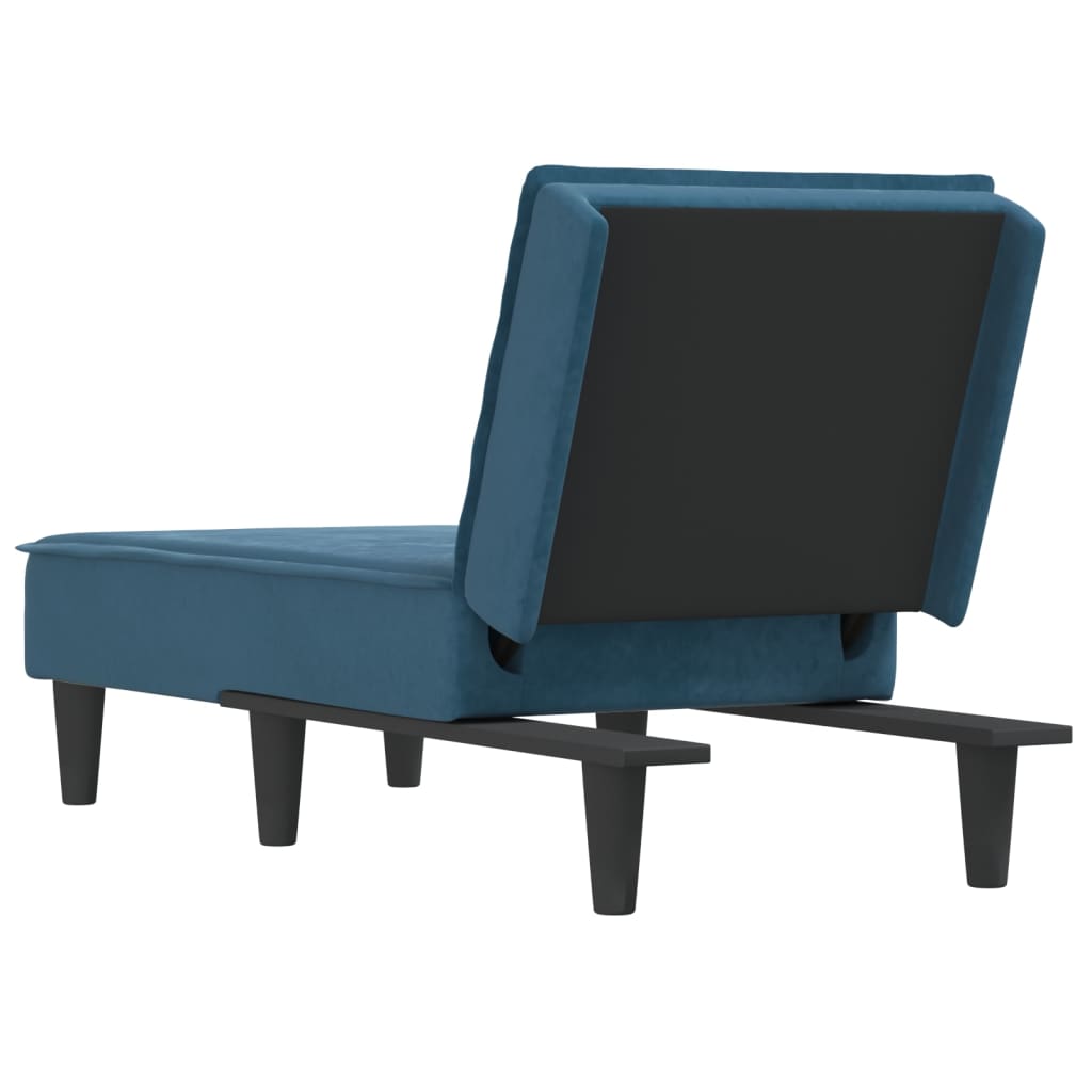 Chaise Longue in Velluto Blu 352834