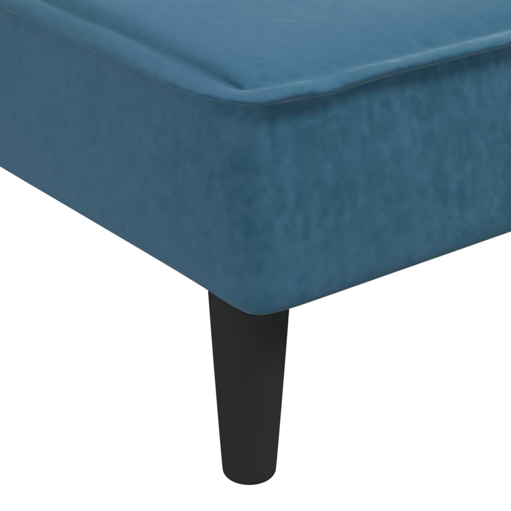 Chaise Longue in Velluto Blu 352834