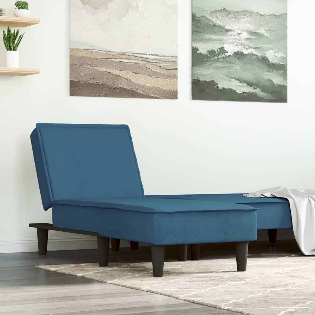 Chaise Longue in Velluto Blucod mxl 118604