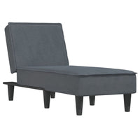 Chaise Longue in Velluto Grigio Scuro 352836