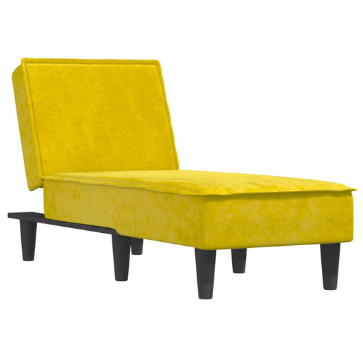 Chaise Longue in Velluto Giallo 352839