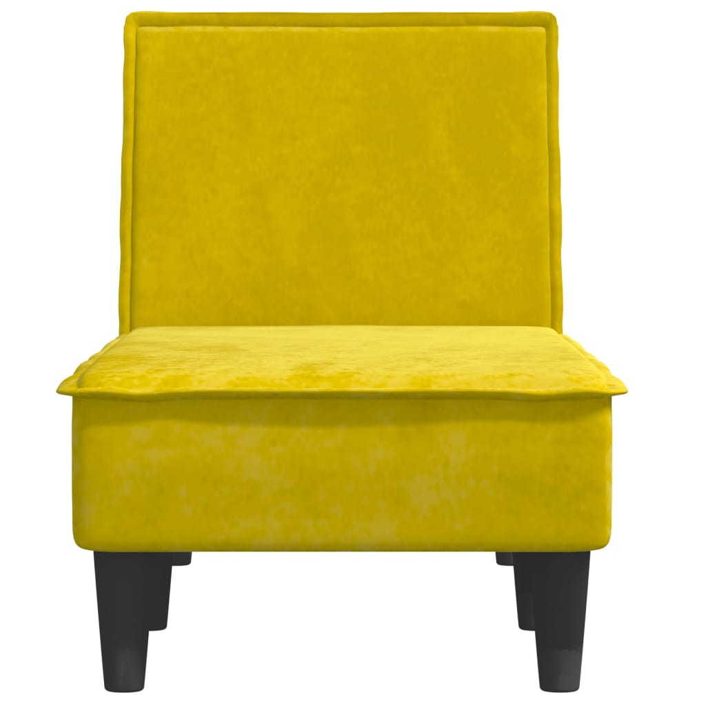Chaise Longue in Velluto Giallo 352839