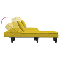 Chaise Longue in Velluto Giallo 352839
