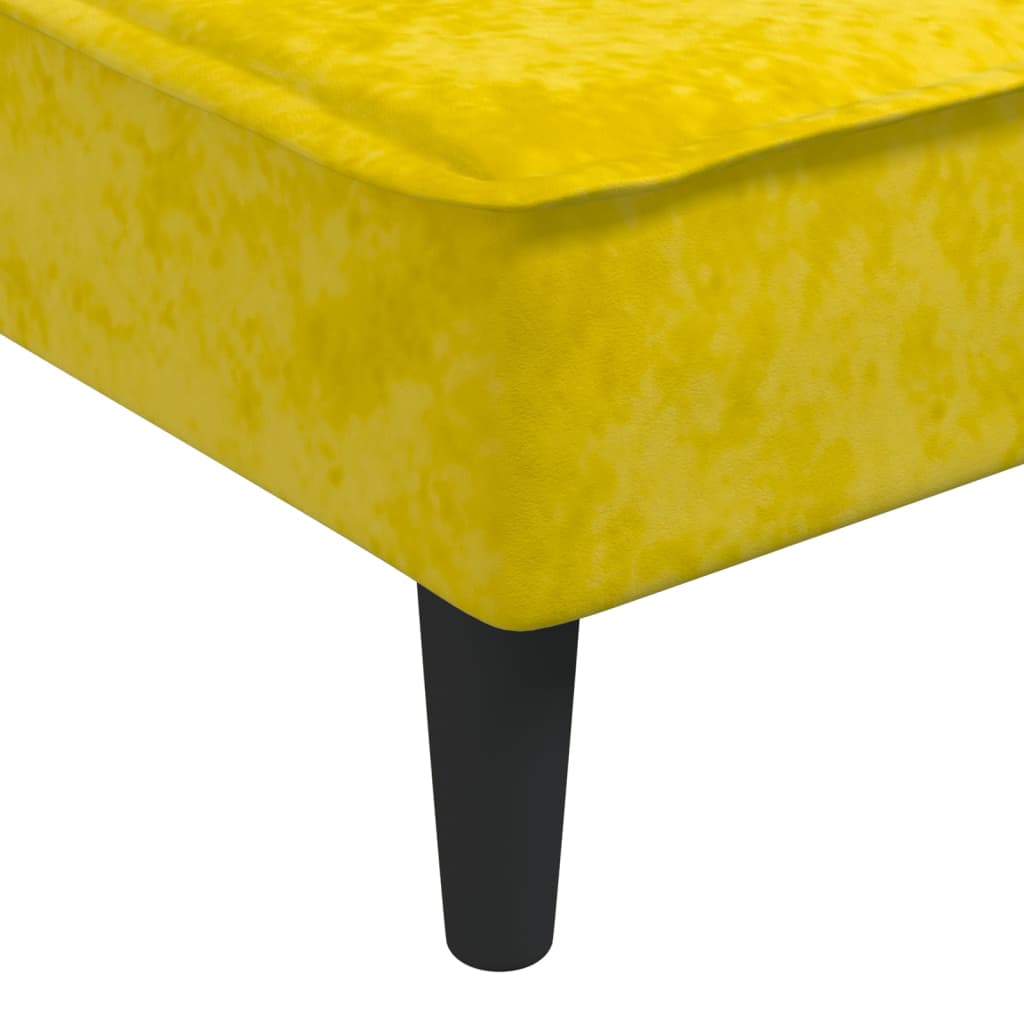 Chaise Longue in Velluto Giallo 352839