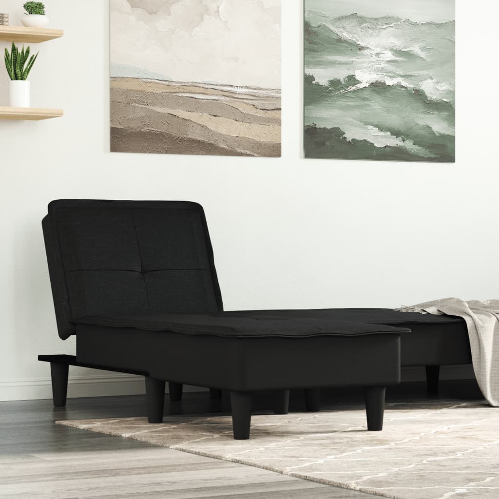 Chaise Longue in Tessuto Nero 352842