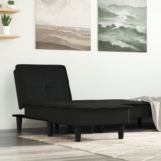 Chaise Longue in Tessuto Nero 352842