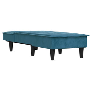 Chaise Longue in Velluto Blu 352843