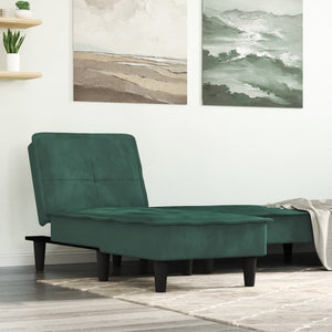 Chaise Longue in Velluto Verde Scurocod mxl 94879